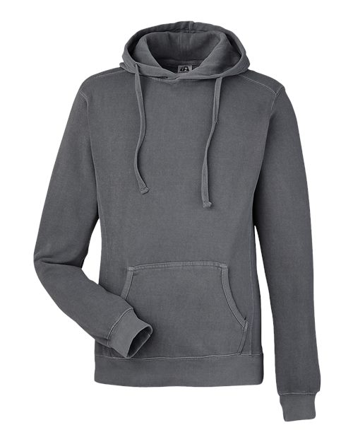 J. America Unisex Pigment-Dyed Fleece Hooded Sweatshirt 8730