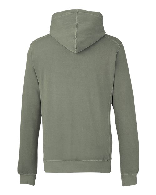 J. America Pigment-Dyed Fleece Hooded Sweatshirt 8730