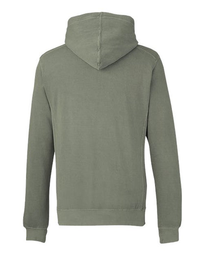 J. America Pigment-Dyed Fleece Hooded Sweatshirt 8730