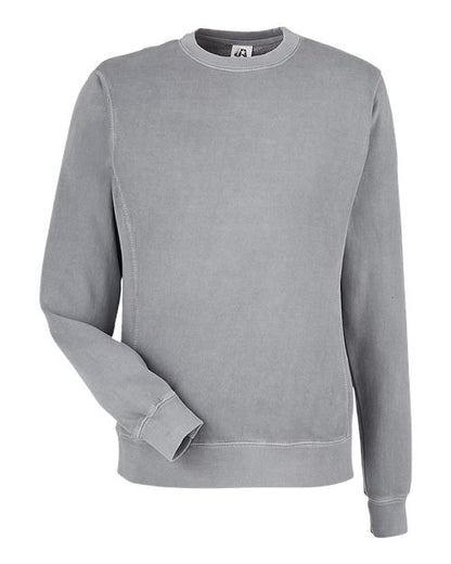 J. America Pigment-Dyed Fleece Crewneck Sweatshirt 8731