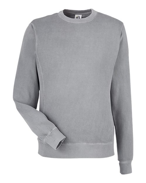 J. America Unisex Pigment-Dyed Fleece Crewneck Sweatshirt 8731