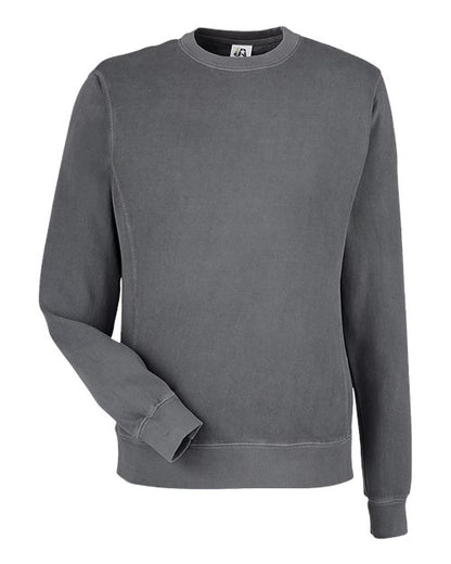 J. America Pigment-Dyed Fleece Crewneck Sweatshirt 8731