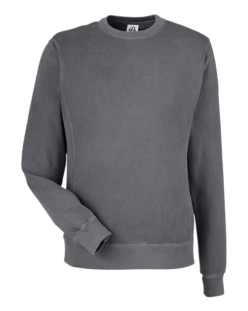 J. America Unisex Pigment-Dyed Fleece Crewneck Sweatshirt 8731