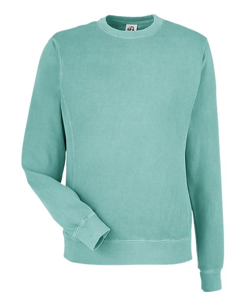 J. America Pigment-Dyed Fleece Crewneck Sweatshirt 8731