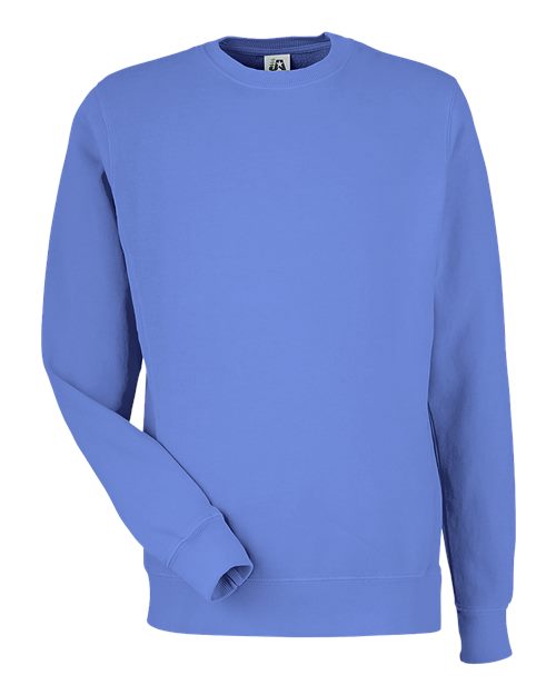 Custom Embroidered  J. America Pigment-Dyed Fleece Crewneck Sweatshirt 8731  