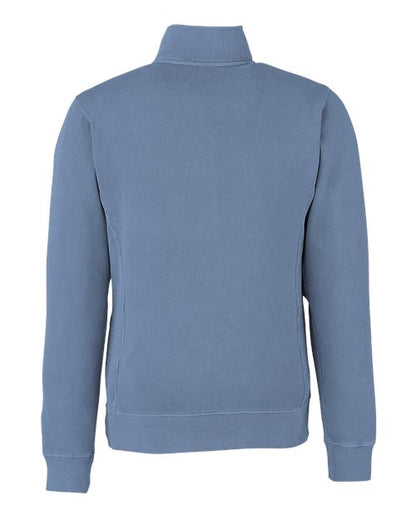 J. America Pigment-Dyed Fleece Quarter-Zip Pullover 8732