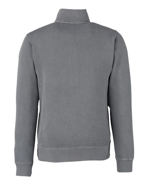J. America Pigment-Dyed Fleece Quarter-Zip Pullover 8732