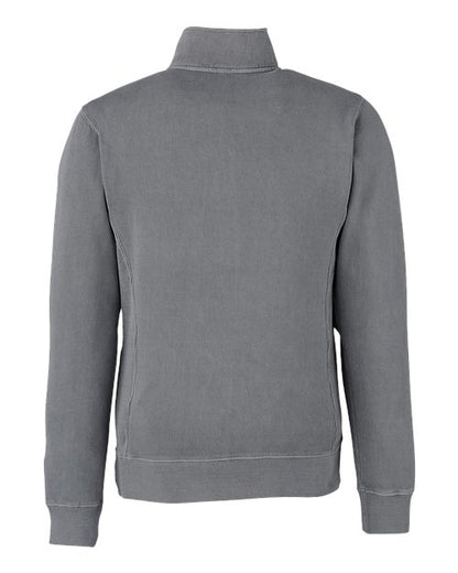 J. America Pigment-Dyed Fleece Quarter-Zip Pullover 8732