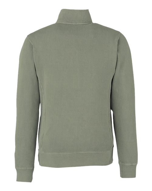 J. America Pigment-Dyed Fleece Quarter-Zip Pullover 8732