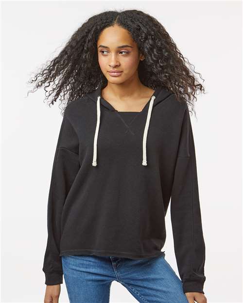 Custom Embroidered  MV Sport Women's Angel Fleece Crop Hooded Sweatshirt W23101  