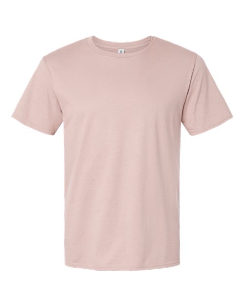 JERZEES Premium Cotton T-Shirt 570MR Blush Pink Custom Embroidered Business Logo