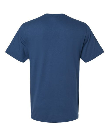 JERZEES Premium Cotton T-Shirt 570MR Washed Navy Custom Embroidered Business Logo