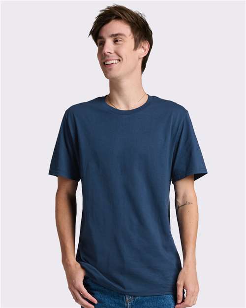 Custom Embroidered  JERZEES Premium Cotton T-Shirt 570MR Washed Navy