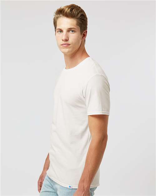 Russell Athletic Dri Power® CVC Performance T-Shirt 64STTM Vintage White Custom Embroidered Business Logo