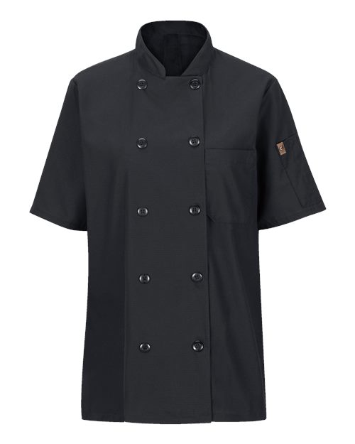 Chef Designs Women's Mimix™ Short Sleeve Chef Coat with OilBlok 045X