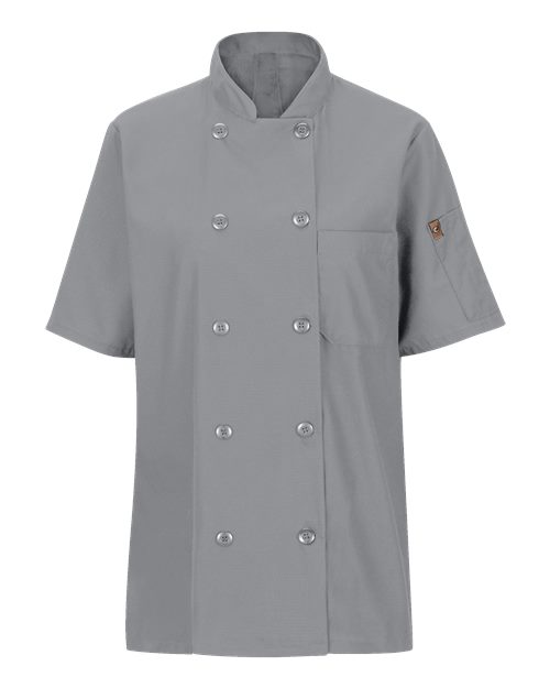Chef Designs Women's Mimix™ Short Sleeve Chef Coat with OilBlok 045X