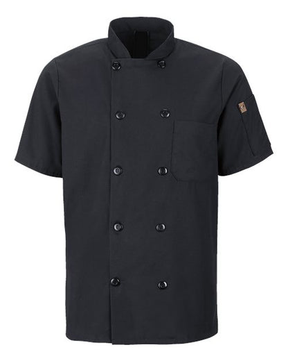 Chef Designs Mimix™ Short Sleeve Chef Coat with OilBlok 046X Custom Embroidered Business Logo
