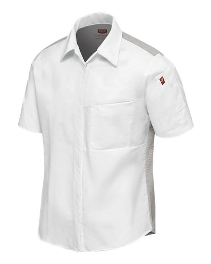 Chef Designs Women's Poplin Airflow Cook Shirt with OilBlok 501W Custom Embroidered Business Logo