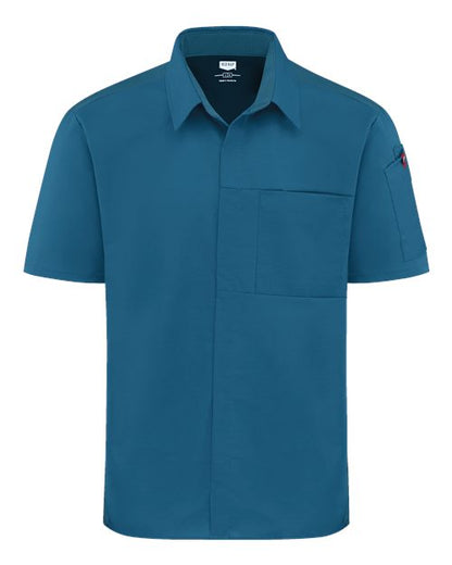 Chef Designs Poplin Airflow Cook Shirt with OilBlok 502M Custom Embroidered Business Logo