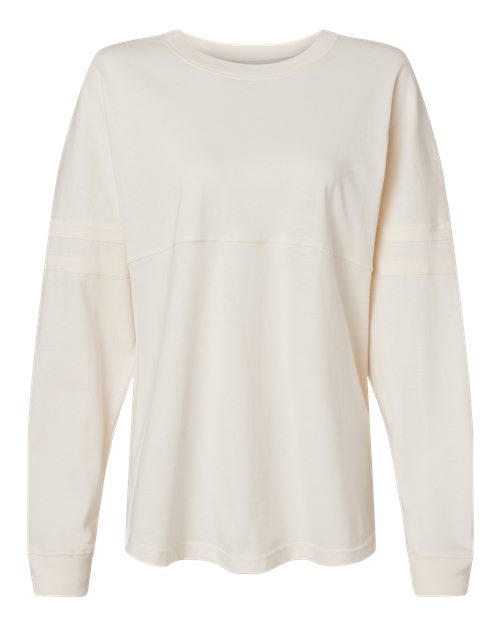 Boxercraft Women's Pom Pom Long Sleeve Jersey T-Shirt BW3514 Natural