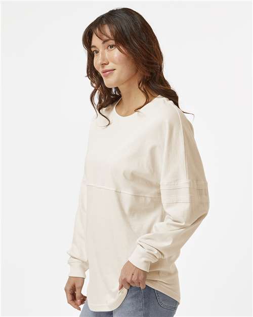 Boxercraft Women's Pom Pom Long Sleeve Jersey T-Shirt BW3514 Natural