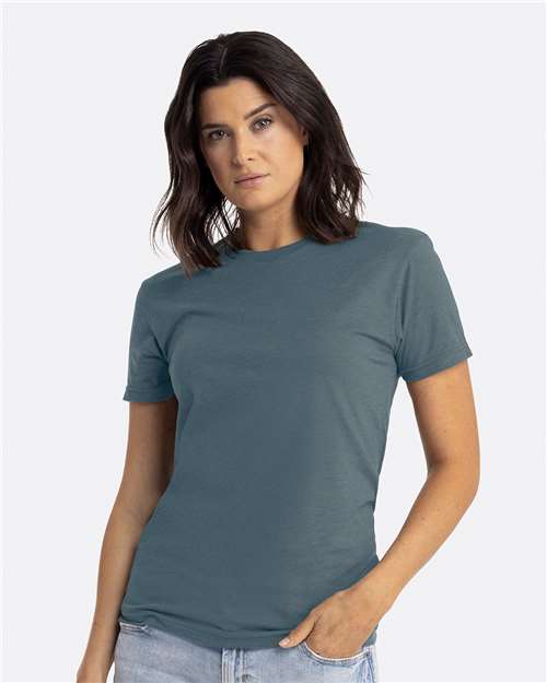 Custom Embroidered  Next Level CVC T-Shirt 6210 Heather Slate Blue