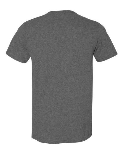 Gildan Softstyle® T-Shirt 64000 Heather Dark Grey Custom Embroidered Business Logo