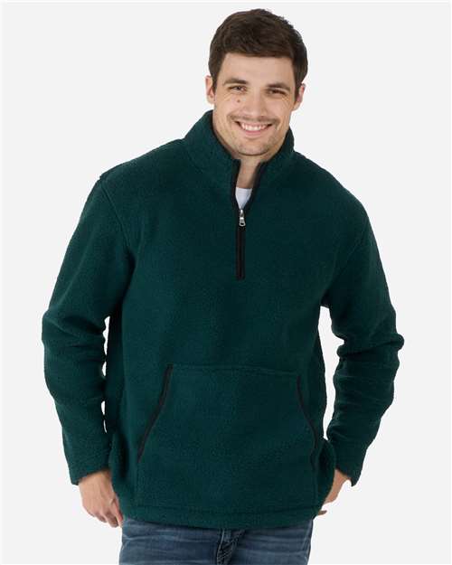 Custom EmbroideredBoxercraft Men's Everest Fleece Quarter-Zip Pullover 11201 Moss
