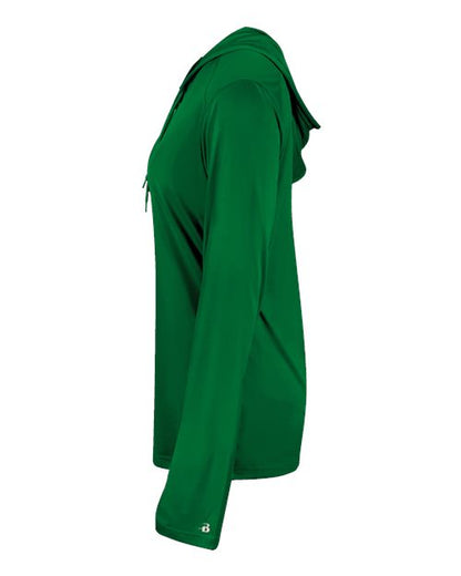 Badger Women's B-Core Long Sleeve Hooded T-Shirt 4165 Kelly