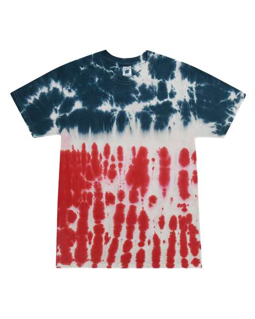 Colortone Multi-Color Tie-Dyed T-Shirt 1000 Flag