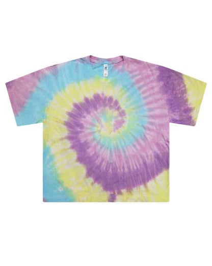 Colortone Women's Tie-Dyed Crop T-Shirt 1050