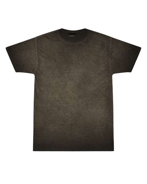 Custom EmbroideredColortone Unisex Oil Wash T-Shirt 11880 Black