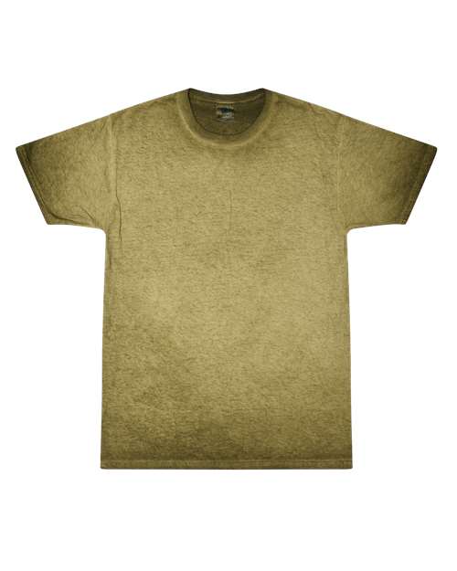 Custom EmbroideredColortone Unisex Oil Wash T-Shirt 11880 Green
