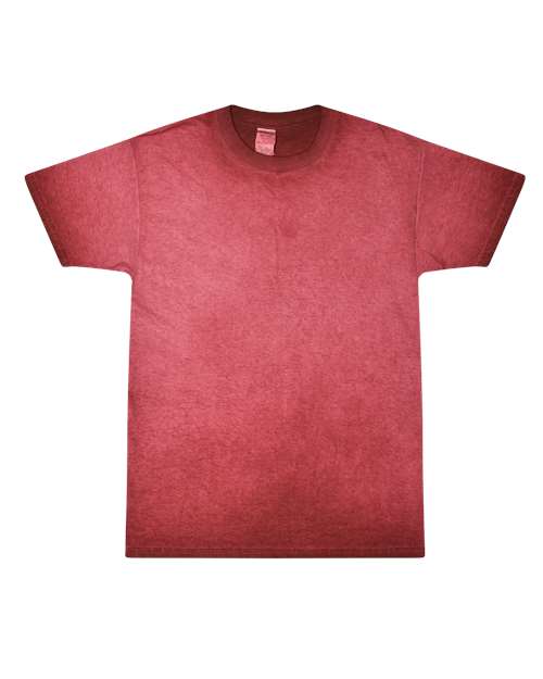 Custom EmbroideredColortone Unisex Oil Wash T-Shirt 11880 Oil Red