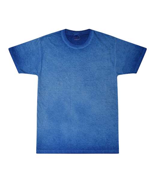 Custom EmbroideredColortone Unisex Oil Wash T-Shirt 11880 Royal
