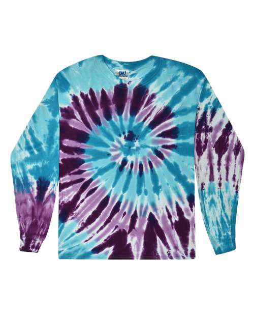 Custom EmbroideredColortone Unisex Tie-Dyed Long Sleeve T-Shirt 10935 Barbados