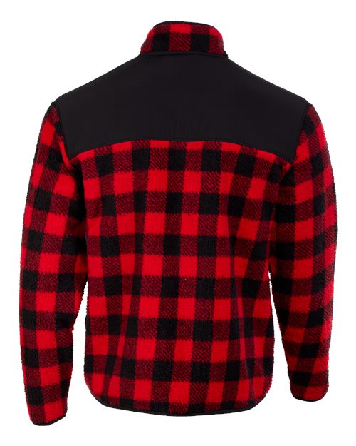 Custom EmbroideredBoxercraft Men's Everest Peak Fleece Jacket 11915 Red Buffalo/ Black