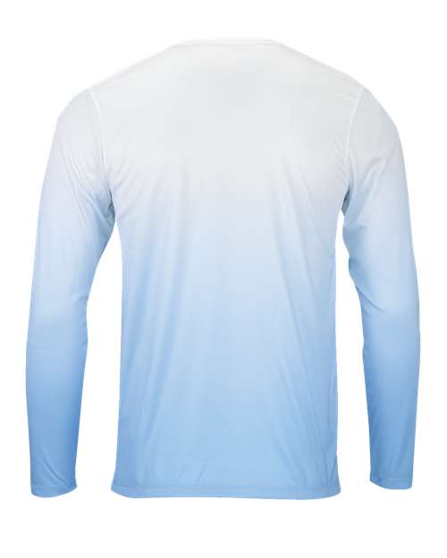 Custom EmbroideredParagon Men's Maui Performance Long Sleeve T-Shirt 11924 Blue Mist