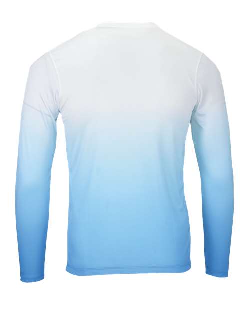 Custom EmbroideredParagon Men's Maui Performance Long Sleeve T-Shirt 11924 Turquoise