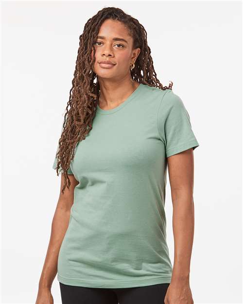 Custom Embroidered  Tultex Combed Cotton T-Shirt 602 Light Sage