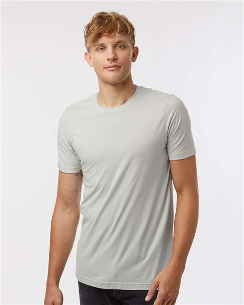 Custom Embroidered  Tultex Combed Cotton T-Shirt 602 Light Silver