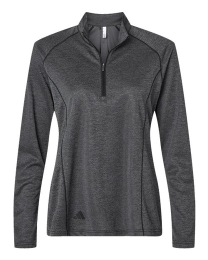 Adidas Women's Space Dyed Quarter-Zip Pullover A594 Custom Embroidered Business Logo