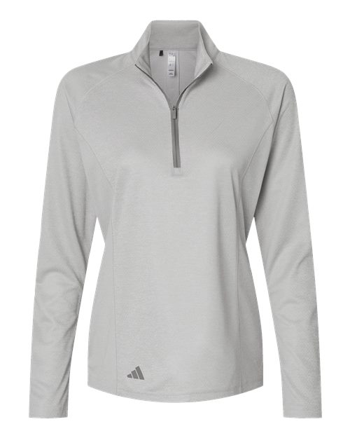 Adidas Women's Space Dyed Quarter-Zip Pullover A594 Custom Embroidered Business Logo