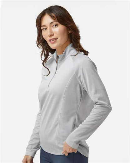 Adidas Women's Space Dyed Quarter-Zip Pullover A594 Custom Embroidered Business Logo