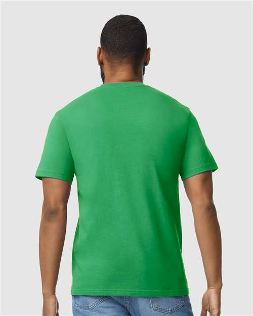 Gildan Softstyle® Midweight T-Shirt 65000 Irish Green Custom Embroidered Business Logo