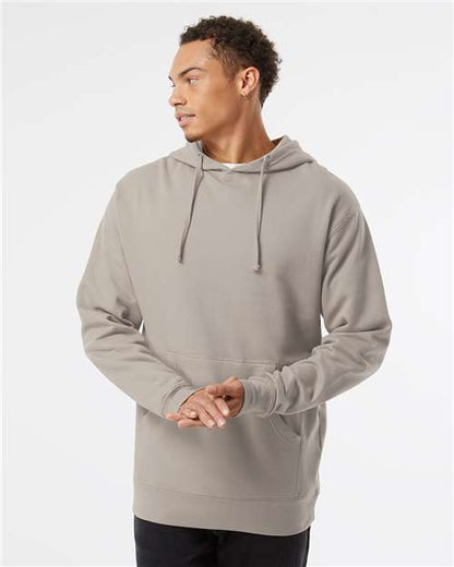 Independent Trading Co. Midweight Hooded Sweatshirt SS4500 Brown Custom Embroidered Business Logo