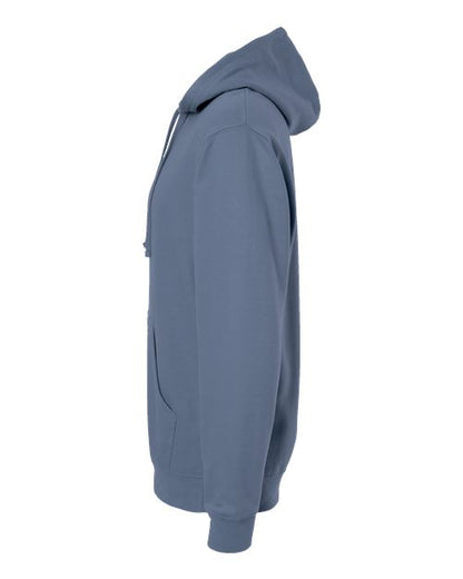 Independent Trading Co. Midweight Hooded Sweatshirt SS4500 Storm Blue Custom Embroidered Business Logo
