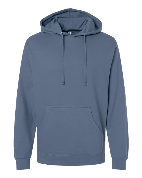 Independent Trading Co. Midweight Hooded Sweatshirt SS4500 Storm Blue Custom Embroidered Business Logo