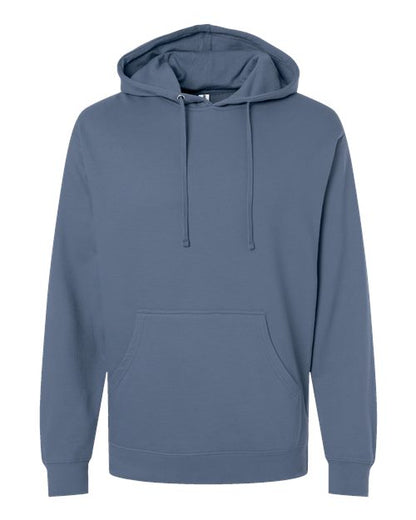 Independent Trading Co. Midweight Hooded Sweatshirt SS4500 Storm Blue Custom Embroidered Business Logo