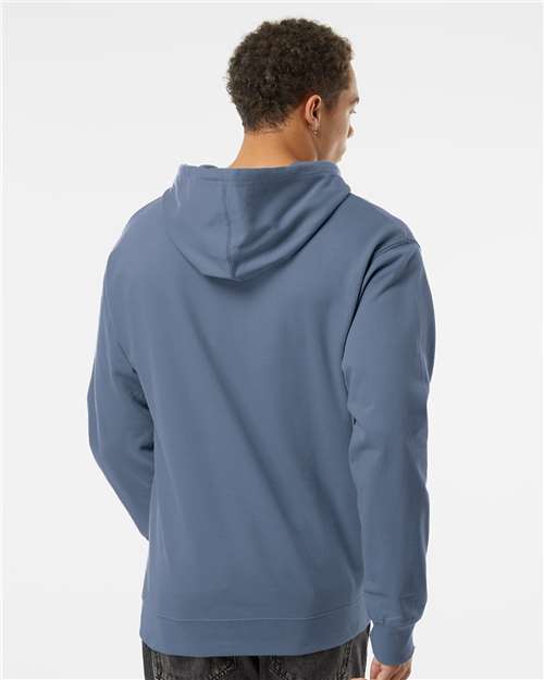 Independent Trading Co. Midweight Hooded Sweatshirt SS4500 Storm Blue Custom Embroidered Business Logo